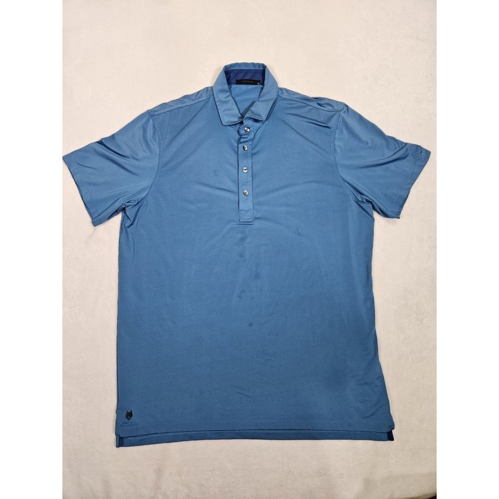 Greyson Polo Shirt Men's Extra Large Solid Blue Golf Performance Stretch Wolf XL